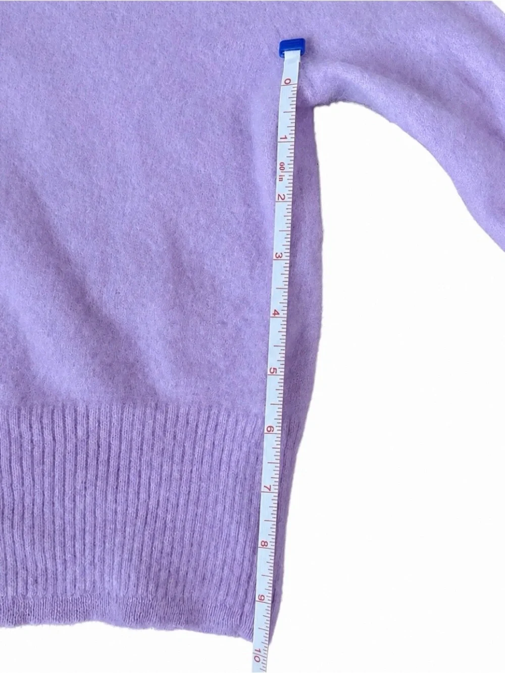 J.Crew Cashmere Crewneck Sweater Ash Lilac Purple Small Cropped